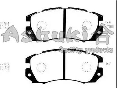 Ashuki 1080-9007 - Тормозные колодки, дисковые, комплект autodnr.net