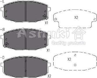 Ashuki 1080-9130 - Тормозные колодки, дисковые, комплект avtokuzovplus.com.ua