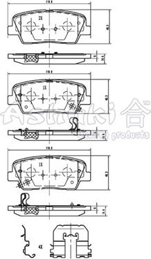 Ashuki 1083-2130 - Гальмівні колодки, дискові гальма autocars.com.ua