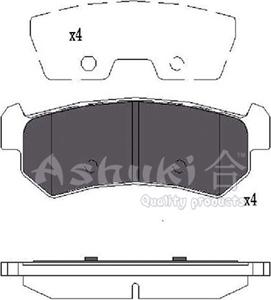 Ashuki 1083-3090 - Тормозные колодки, дисковые, комплект avtokuzovplus.com.ua