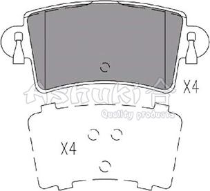 Ashuki 1083-6401 - Тормозные колодки, дисковые, комплект avtokuzovplus.com.ua