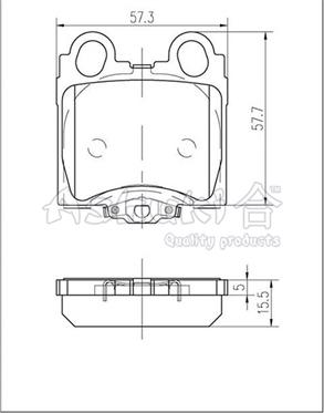 Ashuki 1083-7102 - Гальмівні колодки, дискові гальма autocars.com.ua