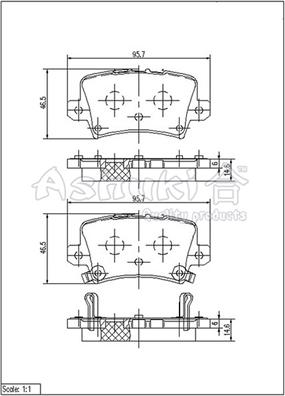 Ashuki 1083-8104 - Тормозные колодки, дисковые, комплект avtokuzovplus.com.ua