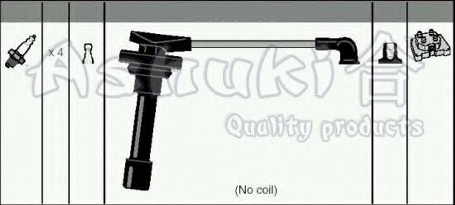 Ashuki 1614-1304 - Комплект проводов зажигания avtokuzovplus.com.ua