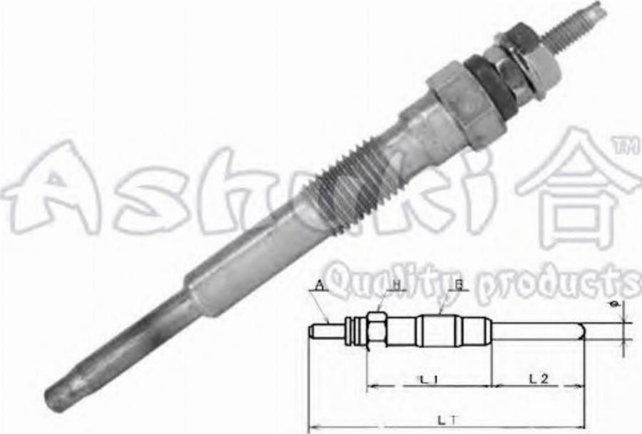 Ashuki 1713-6102 - Свеча накаливания autodnr.net