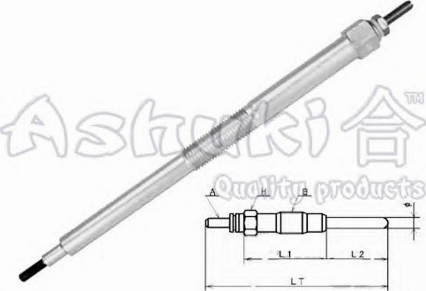 Ashuki 1713-6201 - Свеча накаливания avtokuzovplus.com.ua