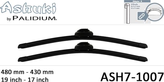 Ashuki ASH7-1007 - Щетка стеклоочистителя avtokuzovplus.com.ua