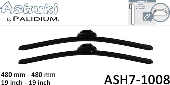 Ashuki ASH7-1008 - Щітка склоочисника autocars.com.ua