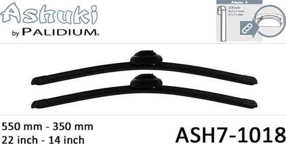 Ashuki ASH7-1018 - Щітка склоочисника autocars.com.ua