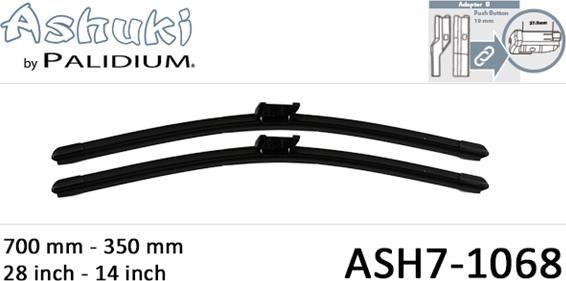 Ashuki ASH7-1068 - Щетка стеклоочистителя avtokuzovplus.com.ua