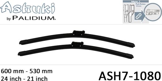 Ashuki ASH7-1080 - Щітка склоочисника autocars.com.ua