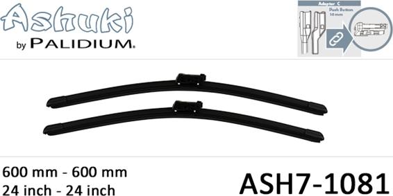 Ashuki ASH7-1081 - Щітка склоочисника autocars.com.ua