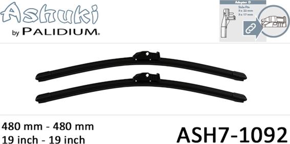 Ashuki ASH7-1092 - Щетка стеклоочистителя avtokuzovplus.com.ua