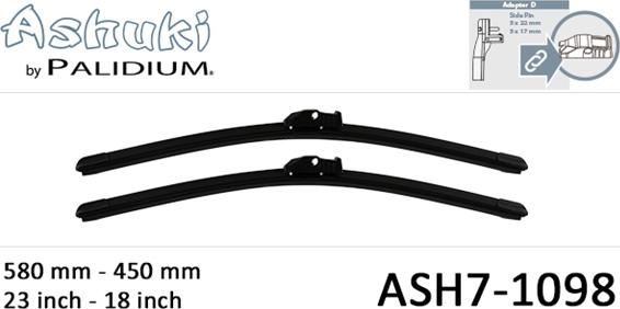 Ashuki ASH7-1098 - Щетка стеклоочистителя autodnr.net