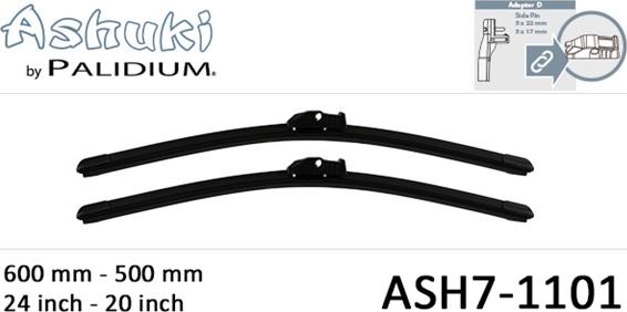 Ashuki ASH7-1101 - Щітка склоочисника autocars.com.ua