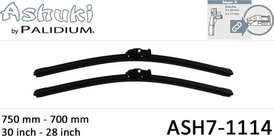 Ashuki ASH7-1114 - Щетка стеклоочистителя avtokuzovplus.com.ua