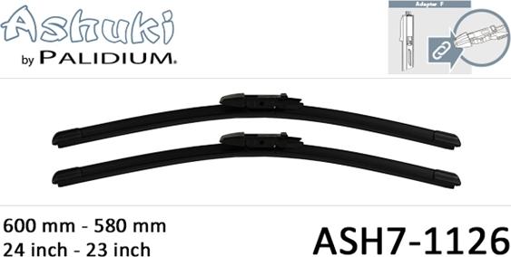 Ashuki ASH7-1126 - Щітка склоочисника autocars.com.ua