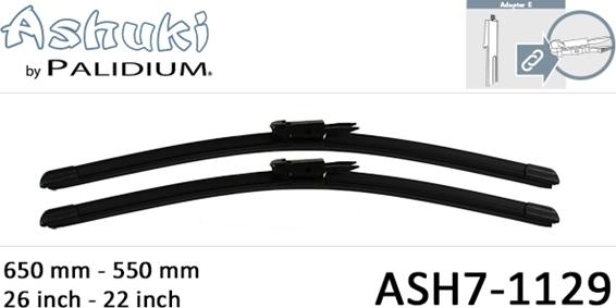 Ashuki ASH7-1129 - Щітка склоочисника autocars.com.ua