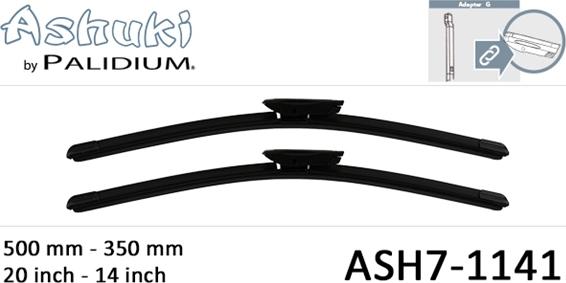 Ashuki ASH7-1141 - Щетка стеклоочистителя avtokuzovplus.com.ua