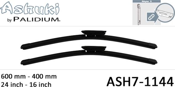 Ashuki ASH7-1144 - Щітка склоочисника autocars.com.ua