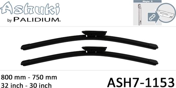 Ashuki ASH7-1153 - Щетка стеклоочистителя avtokuzovplus.com.ua