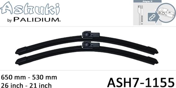 Ashuki ASH7-1155 - Щітка склоочисника autocars.com.ua