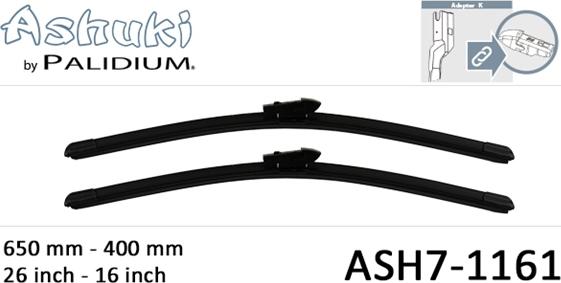 Ashuki ASH7-1161 - Щітка склоочисника autocars.com.ua