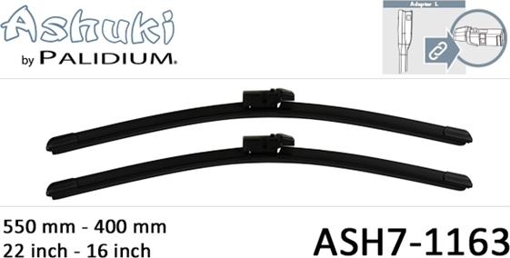 Ashuki ASH7-1163 - Щітка склоочисника autocars.com.ua