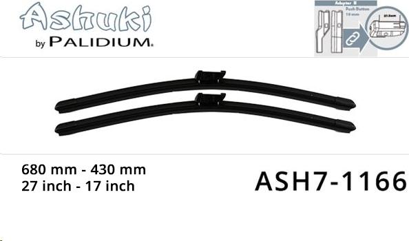 Ashuki ASH7-1166 - Щітка склоочисника autocars.com.ua