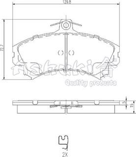 Ashuki C003-12 - Тормозные колодки, дисковые, комплект autodnr.net