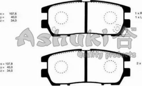 Ashuki C016-05 - Тормозные колодки, дисковые, комплект autodnr.net