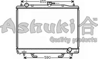 Ashuki C551-04 - Радиатор, охлаждение двигателя autodnr.net