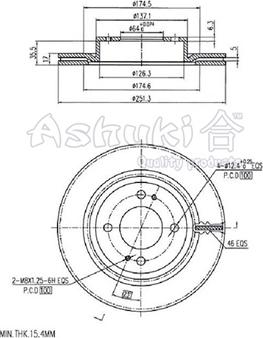 Ashuki C652-58 - Тормозной диск avtokuzovplus.com.ua