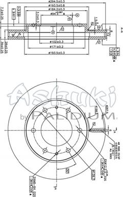 Ashuki C652-59 - Гальмівний диск autocars.com.ua