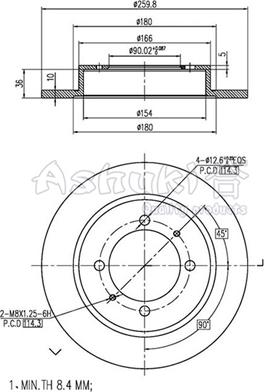 Ashuki C657-12 - Тормозной диск avtokuzovplus.com.ua