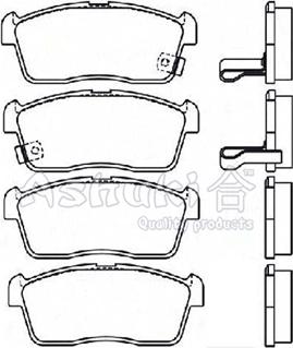 Ashuki D091-08 - Тормозные колодки, дисковые, комплект avtokuzovplus.com.ua