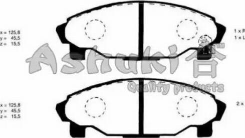 Ashuki D092-04 - Тормозные колодки, дисковые, комплект autodnr.net