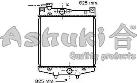 Ashuki D551-01 - Радіатор, охолодження двигуна autocars.com.ua
