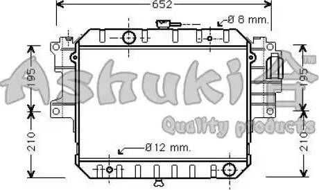 Ashuki D551-26 - Радіатор, охолодження двигуна autocars.com.ua