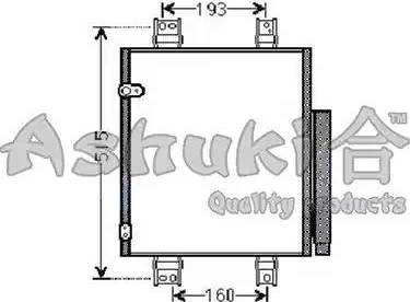 Ashuki D551-88 - Конденсатор кондиционера avtokuzovplus.com.ua