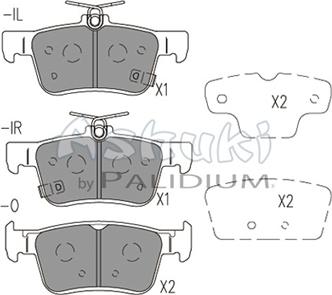 Ashuki H026-42 - Тормозные колодки, дисковые, комплект autodnr.net