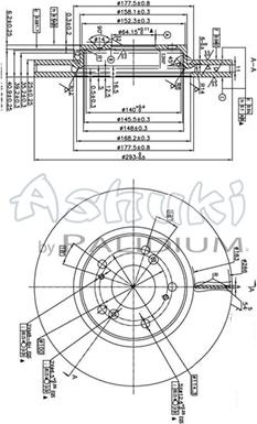 Ashuki H039-82 - Тормозной диск avtokuzovplus.com.ua