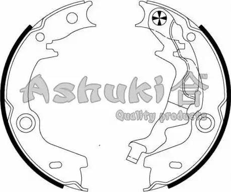 Ashuki HRK12530 - Комплект тормозов, ручник, парковка autodnr.net