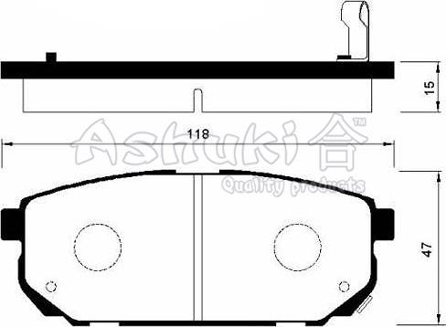 Ashuki I042-20 - Гальмівні колодки, дискові гальма autocars.com.ua