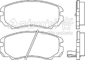 Ashuki I042-50 - Гальмівні колодки, дискові гальма autocars.com.ua