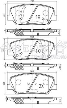 Ashuki I043-15 - Гальмівні колодки, дискові гальма autocars.com.ua