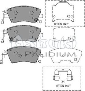 Ashuki I043-26 - Тормозные колодки, дисковые, комплект avtokuzovplus.com.ua