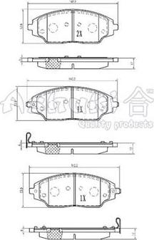 Ashuki J009-10 - Тормозные колодки, дисковые, комплект avtokuzovplus.com.ua