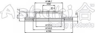 Ashuki K016-09 - Гальмівний диск autocars.com.ua