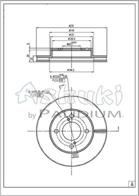 Ashuki K016-67 - Гальмівний диск autocars.com.ua